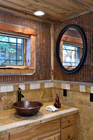 Rustic Bathrooms By Wendy Orchard On For The Home Metal Siding Rustic Bathroom