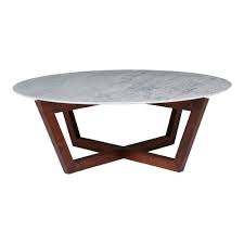 Modern Designer Round Italian Marble Coffee Table Walnut Wooden Base Marble Coffee Table Marble Round Coffee Table Marble Top Coffee Table
