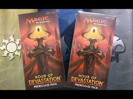 Each prerelease pack contains a 5 hours activity card. Mtg Hour Of Devastation X2 Prerelease Kits Youtube