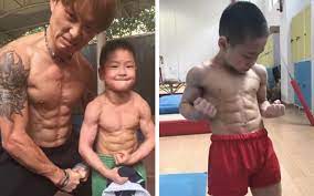 Unfortunately, girls have it tough. Seven Year Old Boy With Eight Pack Abs Could Do Single Arm Chin Ups When He Was Two