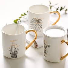 Custom Gold Handle Ceramic Coffee Mug With Lid View Ceramic Coffee Mug Hodeang Product Details From Yiwu Hodeang E Commerce Co Ltd On Alibaba Com Mugs Ceramic Plates Designs Coffee Mugs