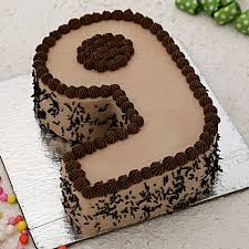 Have this as an idea to your future cake design! Buy Send 9 Number Chocolate Cake 1 Kg Online Ferns N Petals