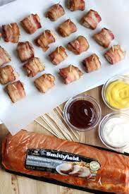 Appetizer recipes using pork loin. Slow Smoked Mesquite Bacon Wrapped Pork Bites Gluesticks Blog