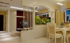 Living Hall Partition Designs Luxury Partition For Dining Room And Living Room With Aquarium Room Partition Designs Living Room Partition Divider Design
