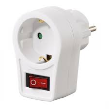In fluren und treppenhäusern für sichere orientierung. Adapterstecker Mit Schalter Schutzkontakt Zwischenstecker Bis 3500 Watt Kinderschutz Weiss 4homelight Led Shop