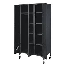 Turrahmen turfullung und rollen fur laufschienenset jetzt im hornbach onlineshop bestellen. Kleiderschrank Auf Rollen Im Industrial Stil Aus Metall Schwarz Peter Maisons Du Monde