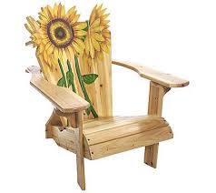 Blooming Sunflower Adirondack Chair Qvc Com Art Chair Adirondack Chair Adirondack Chairs Painted