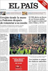 Errejon Tiende La Mano A Podemos Despues De Renunciar A Su Escano Https Www Teldeactualidad Com Noticia Sociedad 2019 0 Periodico El Pais Periodismo Paises
