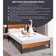 Haven't had a bed frame for about a decade actually. Royal Sleep King Size Bed Frame Wooden Iron Metal Frame