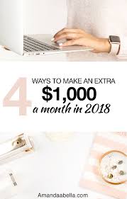 The first place to look for savings is in your household budget. 4 Ways To Make An Extra 1 000 A Month In 2018 Amanda Abella Make Money Your Honey