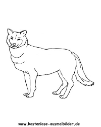 Bilder zum ausmalen, malvorlagen, ausmalbilder, bild, schule, grundschule, unterricht, unterrichtsmaterial: Ausmalbild Wolf 2 Zum Ausdrucken