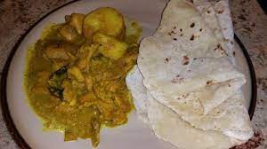 Chicken Curry And Roti Recipe Food Com Roti Recipe Recipes Curry Chicken