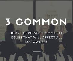 Pest control procedures should not create a risk to food safety. 3 Common Body Corporate Committee Issues