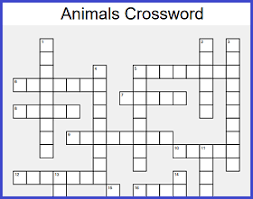 Printable version of august events. Free Animal Crossword Puzzle
