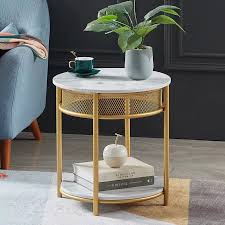 2 tone grey and white marble coffee table. Nordic Living Room Storage Small Round Table Simple Double Layers Marble Sofa Corner Coffee Table Luxury Tea Table Buy At The Price Of 187 19 In Aliexpress Com Imall Com
