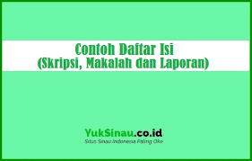 Contoh makalah yang ada daftar tabel dan daftar gambar. Contoh Daftar Isi Skripsi Laporan Dan Makalah Lengkap