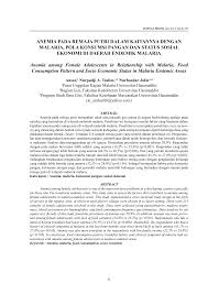 Anemia defesiensi besi pada masa remaja bukan saja menurunkan produktifitas tetapi pada gilirannya akan populais remaja putri yang anemia berjumlah 112 orang. Https Journal Unhas Ac Id Index Php Mkmi Article Download 488 300 735