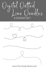 Dotted Line Doodles 8 Design Set Heart Svg Digital Etsy Line Doodles Dotted Line Doodles