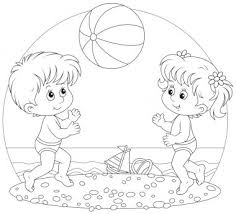 Printable easy beach ball coloring page coloringanddrawings.com provides you with the opportunity to color or print your easy beach ball drawing online for free. Beach Ball Coloring Page Free Vector Eps Cdr Ai Svg Vector Illustration Graphic Art