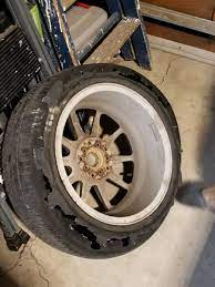 She could have lifted both of them but one was heavy enough to tire her out. Rip Tire This Is What Happens When You Pick Up A Really Big Nail On A Busy Freeway Shout Out To The Gentleman Who Helped My Girlfriend Put The Donut On Her
