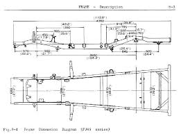 Fj45lv Frame Blueprint From Factory Service Manual Land Cruiser Toyota Land Cruiser Toyota