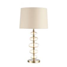 Trieste table lamp polished chrome base only. Cowley Cow4220 Table Lamp Champagne Gold With Shade