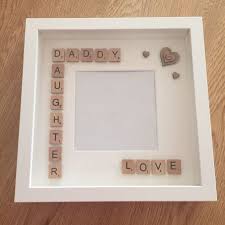 Birthday Crafts For Dad From Daughter Handmade Daddy Daughter Fathers Day Gift Scrabble Art Frame Scrabble Art Frame Father S Day Diy Scrabble Art