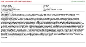 Founder of recruit petra llc. Freelance Recruiter Cover Letters