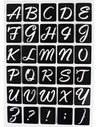Pochoir lettre à imprimer gratuit. Pochoir Alphabet 30 Mini Pochoirs Adhesifs Lettres Majuscules 14x20cm