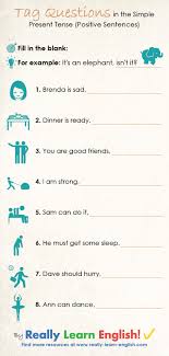 tag questions worksheet really learn english