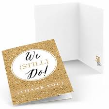 We Still Do 50th Wedding Anniversary Thank You Cards 8 Count Walmart Com Walmart Com