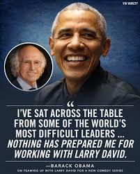 Larry David is back—and this time, he's rewriting U.S. history with the  Obamas.⁠ ⁠ Fresh off his final farewell from Curb Your Enthusiasm, LD is  taking