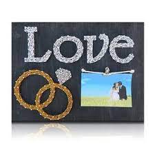 Wedding Rings Picture Frame Kit Artideas Seni Benang Dan Paku Seni Benang Proyek Seni