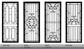 Protection area is 24 inch tall by 28 inch wide with 3 inch arms on each side. Decorative Grille Security Doors Made Installed Valesco Security