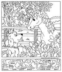 Print out one of the picture puzzles on this page and then following the coloring instructions below the hundreds chart. Free Printable Hidden Pictures For Kids All Kids Network