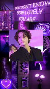 Bts purple u official | bts my 7daddy & 7boyfriend (save + follow). Jeon Jungkook Bts Wallpaper Bts Aesthetic Wallpaper For Phone Neon Wallpaper Dark Purple Aesthetic