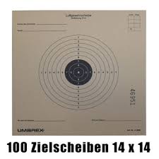 Zielscheiben 14x14cm ausdrucken kostenlos : 100er Pack Luftgewehrscheiben 14x14 Umarex Zielscheiben Issf Standard Ebay