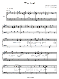 Who Am I Casting Crowns Stave Preview 1 Free Piano Sheet Music Piano Chords Piano Sheet Music Free Piano Sheet Music Sheet Music