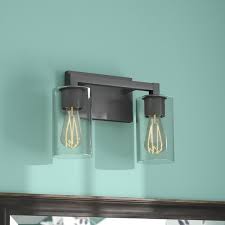 For vanity lights i love the look and simplicity of rustic barn wood and. Union Rustic Mcdowell 2 Light Dimmable Black Iron Vanity Light Reviews Wayfair