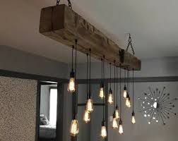 72 Barn Beam Light Fixture With Led Edison Bulbs Farmhouse Etsy Barn Beam Lighting Barn Beams Light Fixtures
