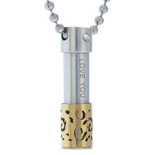 Make them feel special by gifting customized memorial necklaces. Love You Gold Accent Memorial Necklace Stainless Steel
