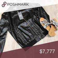 Bomber Jacket Vegan Leather Gold Accents Bb160 Clothes Design Vegan Leather Fashion