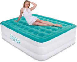 Queen Air Mattress With Built In Pump Durable Blow Up Inflatable Mattresses For Guests Raised 18 In 2020 Inflatable Air Mattress Inflatable Mattress Air Mattress