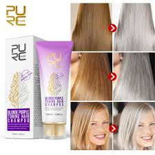 Women always tend to dye their hair with a color which looks nearest to their natural hair color. Purc Blonde Hair Remove Yellow Hair Shampoo Tone Anti Brassy Dyed Color Lock For Silver Ash Look No Yellow Hair Shampoo 100ml Shampoos Aliexpress