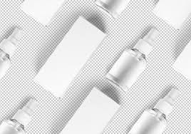 This psd mockup includes a smart layer for your design. Free Mini Spray Bottle With Packaging Box Mockup Free Package Mockups