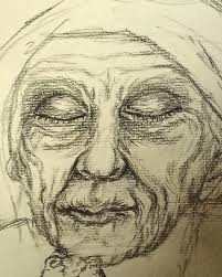 Painting of Catherine Rowane, by Karen Strang Artist. Catherine was  executed as a Witch in Culross in 1643. We came across the fragments of her  life as part of our collaborative process