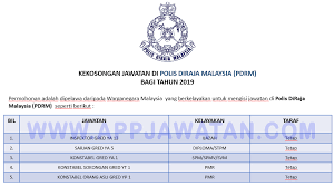 Syarat umum permohonan jawatan kosong terkini polis diraja malaysia (pdrm) 2018. Jawatan Kosong Terkini Di Polis Diraja Malaysia Pdrm Appkerja Malaysia