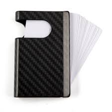 It's a chic stylish card case made of carbon fiber material. Carbon Fiber Credit Business Card Holder Wallet