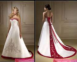 Hot Item Wedding Dress Rs 055 Red Wedding Gowns Red Wedding Dresses Satin Wedding Gown