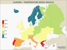 Tipurile de clima din europa. Geografilia HÄƒrÈ›i Bac Europa Temperaturi È™i PrecipitaÈ›ii Medii Anuale Pe È›Äƒri